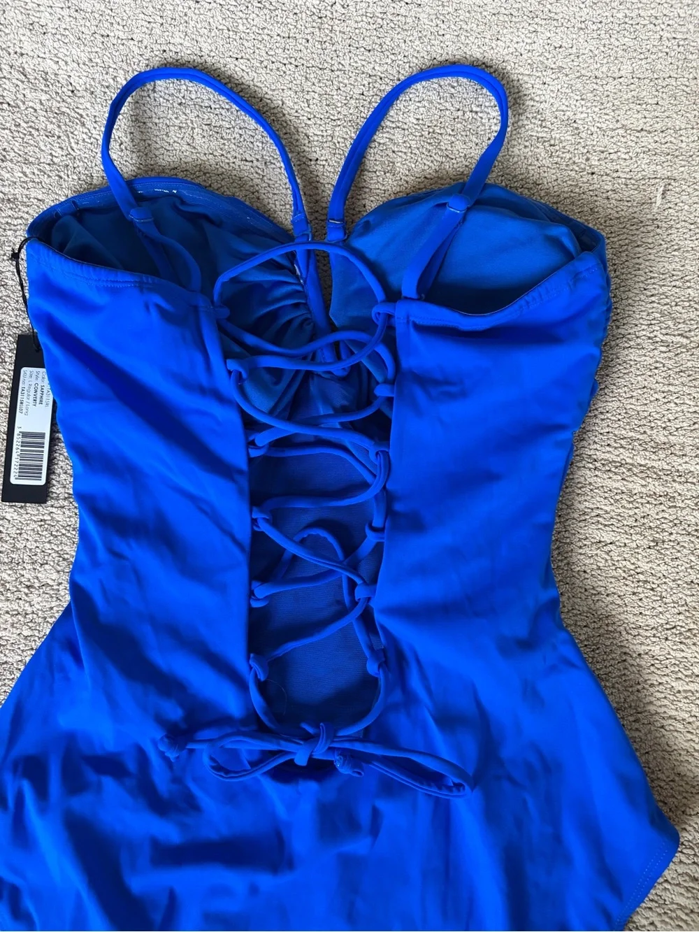 Strap Detail One-Piece Swimsuit - Cobalt Blue